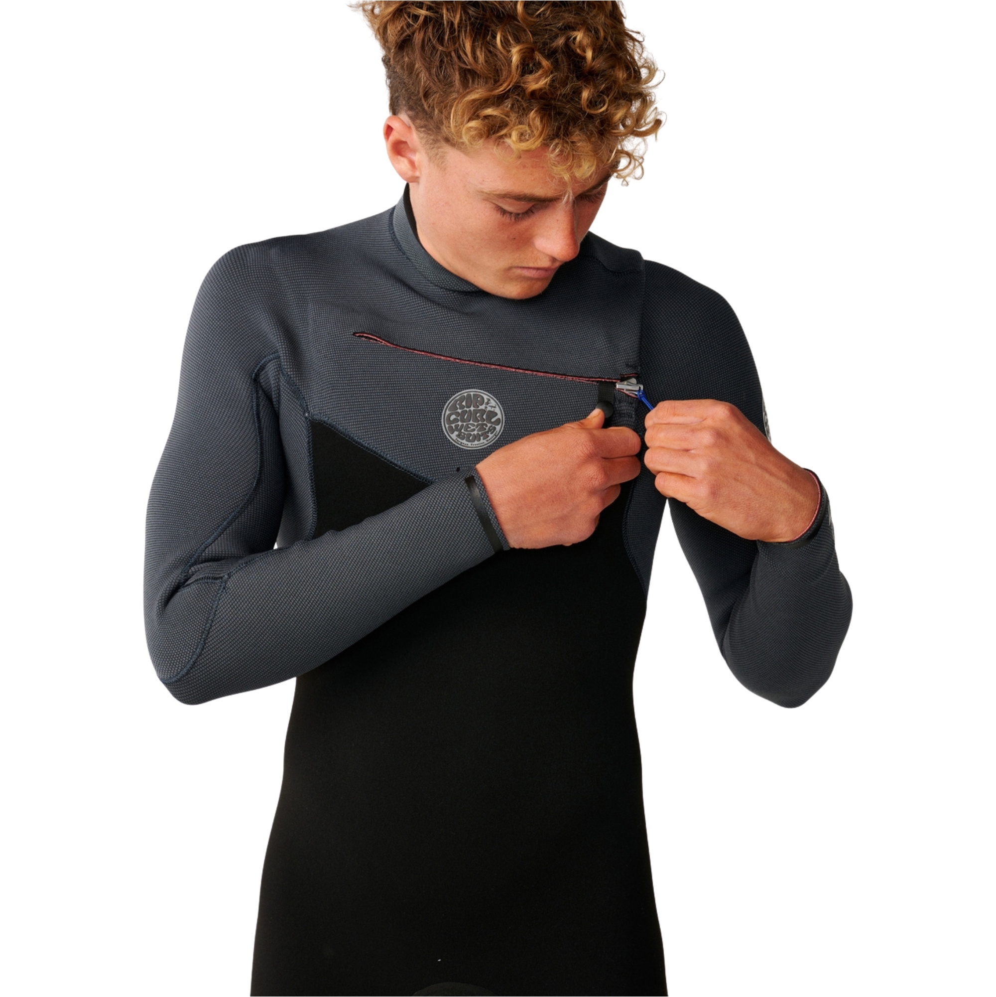 2026 Rip Curl Mens Flashbomb 5/3mm Chest Zip Wetsuit 17BMFS - Charcoal Grey
